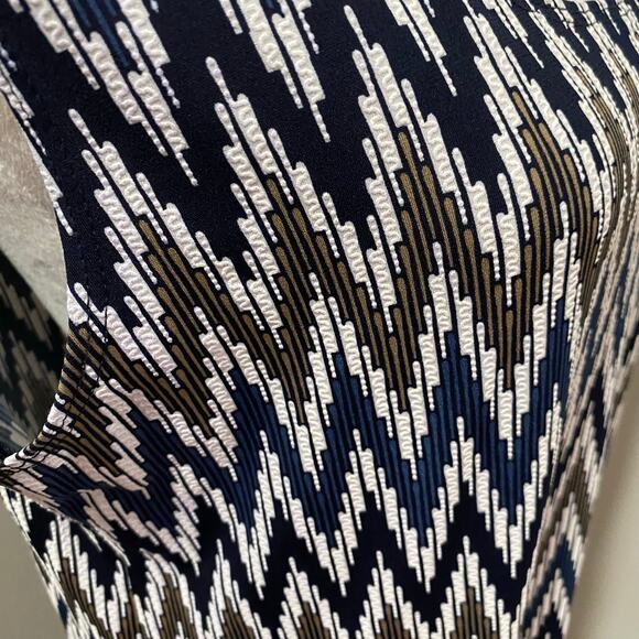 Vintage R & M Richard's Dress Size 14 Abstract Chevron Pattern Sleeveless - Picture 5 of 9